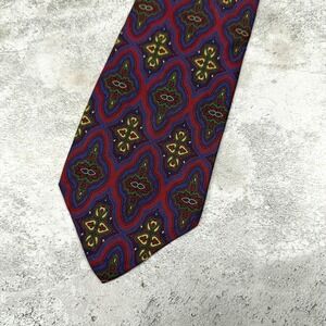 Polo By Ralph Lauren Silk Tie Mens One Size Red Paisley Medallion Necktie